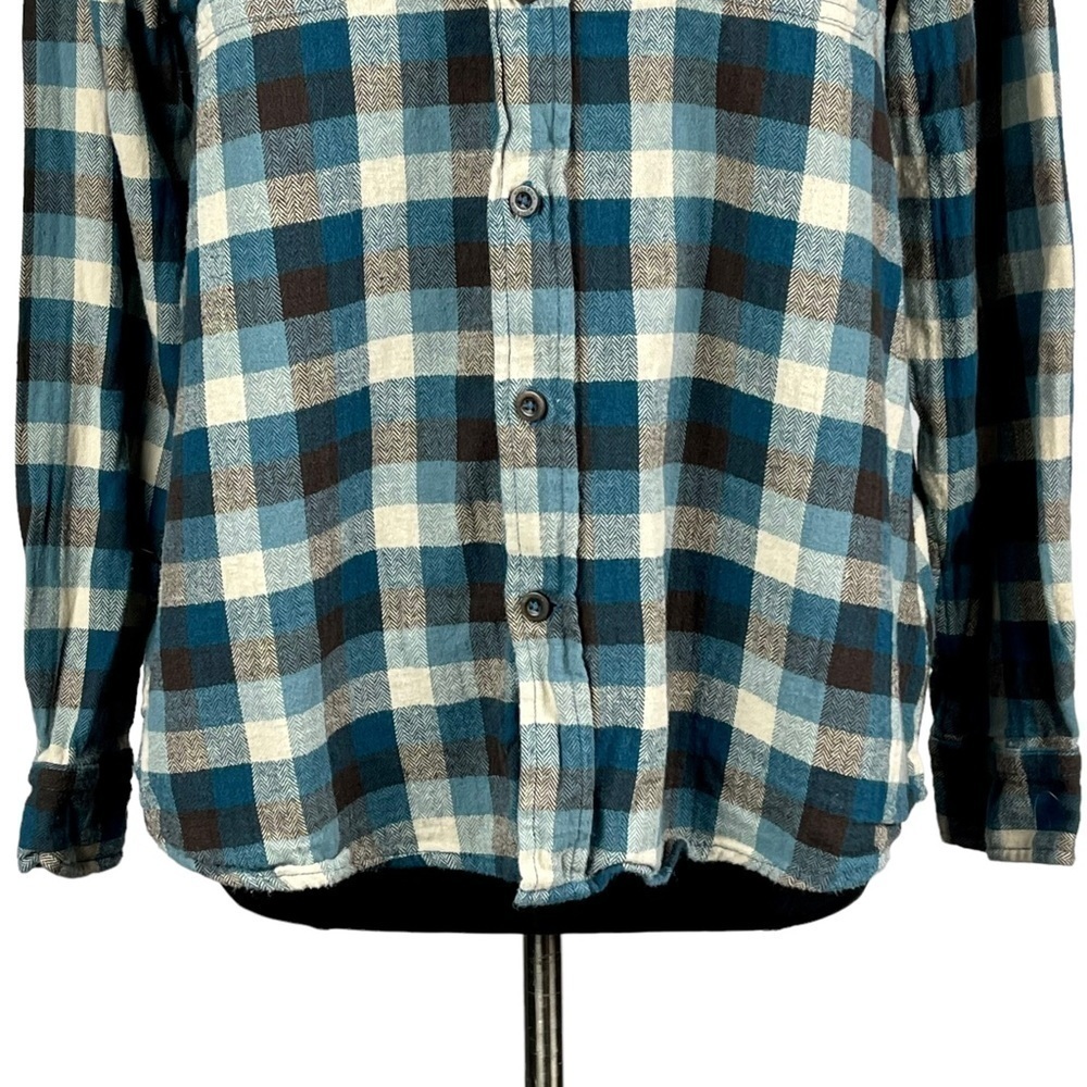 WOOLRICH ULTIMATE FLANNEL 100% COTTON PLAID CASUAL BUTTON DOWN SHIRT - Picture 8 of 16